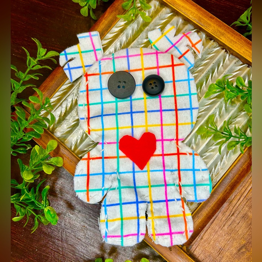 Rainbow Decoy Poppet Doll Decoy Confuse Haters Absorb Imposter Plaid